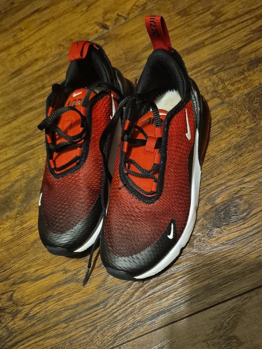 Nike Air Max 270 Kids Red and Black Mesh Sneakers